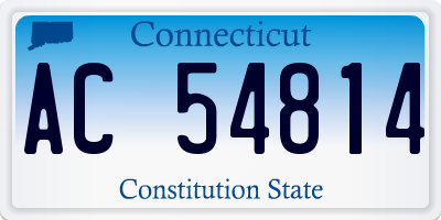 CT license plate AC54814