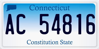 CT license plate AC54816