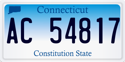 CT license plate AC54817