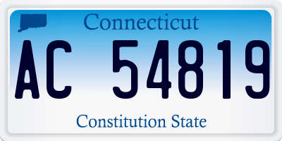 CT license plate AC54819