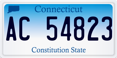 CT license plate AC54823