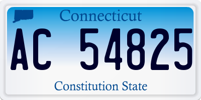 CT license plate AC54825