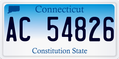 CT license plate AC54826