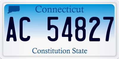 CT license plate AC54827