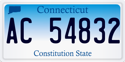 CT license plate AC54832