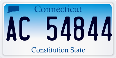 CT license plate AC54844