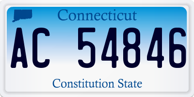CT license plate AC54846