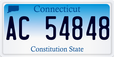 CT license plate AC54848