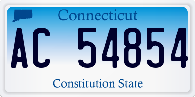 CT license plate AC54854
