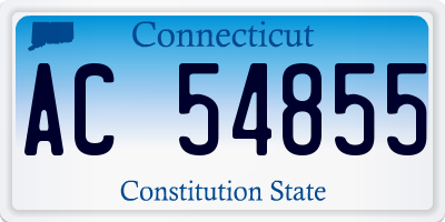 CT license plate AC54855