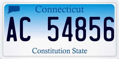 CT license plate AC54856