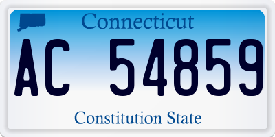 CT license plate AC54859