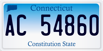 CT license plate AC54860