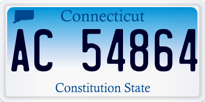 CT license plate AC54864