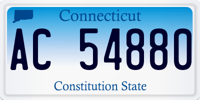 CT license plate AC54880