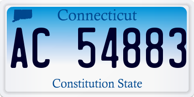CT license plate AC54883