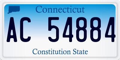 CT license plate AC54884