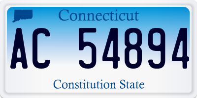 CT license plate AC54894