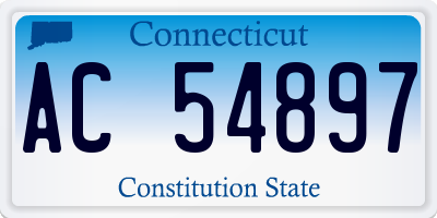 CT license plate AC54897