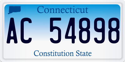 CT license plate AC54898