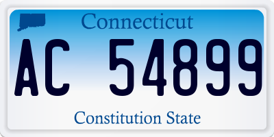 CT license plate AC54899