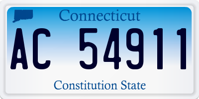 CT license plate AC54911