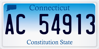 CT license plate AC54913