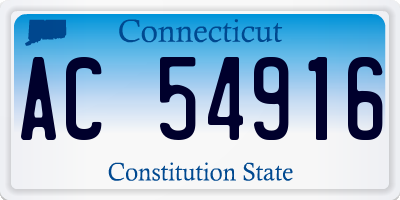 CT license plate AC54916