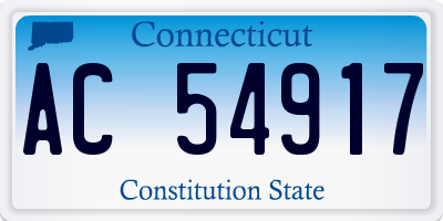 CT license plate AC54917