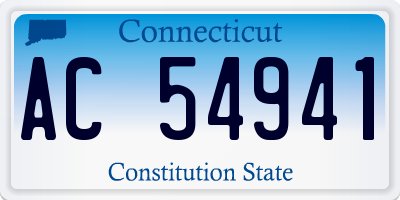 CT license plate AC54941