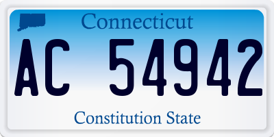 CT license plate AC54942