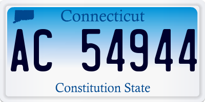 CT license plate AC54944