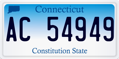 CT license plate AC54949