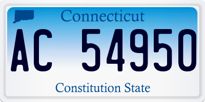CT license plate AC54950