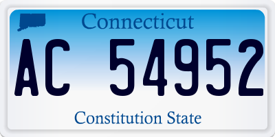 CT license plate AC54952