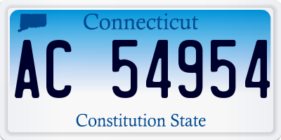 CT license plate AC54954