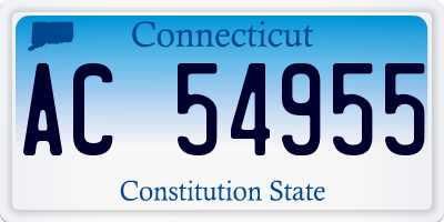 CT license plate AC54955