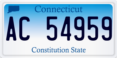 CT license plate AC54959