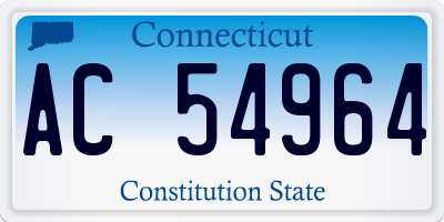 CT license plate AC54964
