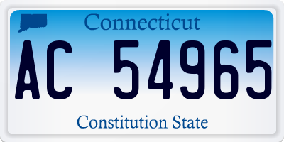 CT license plate AC54965