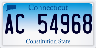CT license plate AC54968
