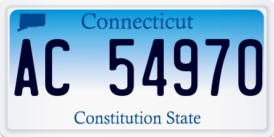 CT license plate AC54970