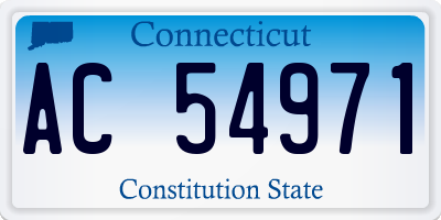 CT license plate AC54971
