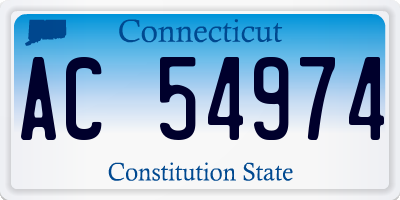 CT license plate AC54974