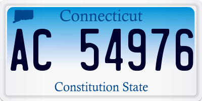 CT license plate AC54976