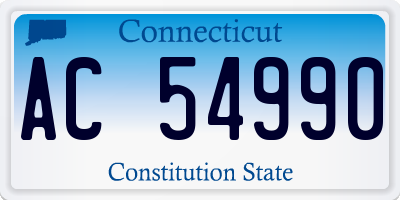 CT license plate AC54990