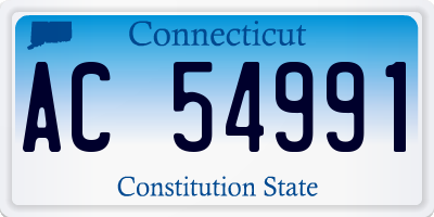 CT license plate AC54991