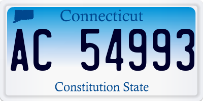 CT license plate AC54993