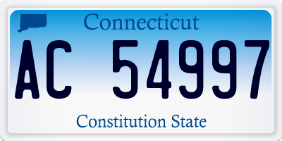 CT license plate AC54997
