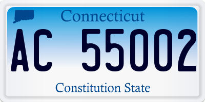 CT license plate AC55002